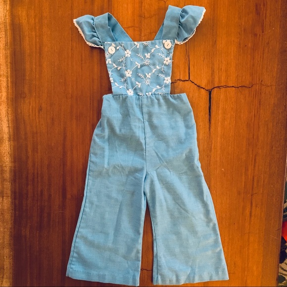 Vintage Other - 70’s Vintage Blue Wide Leg Jumper